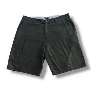 O’Neill Shorts Men’s 38 All Black Plaid Surfer Skater Flat Front Casual Dress